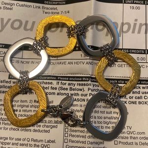 Gold and silver link bracelet